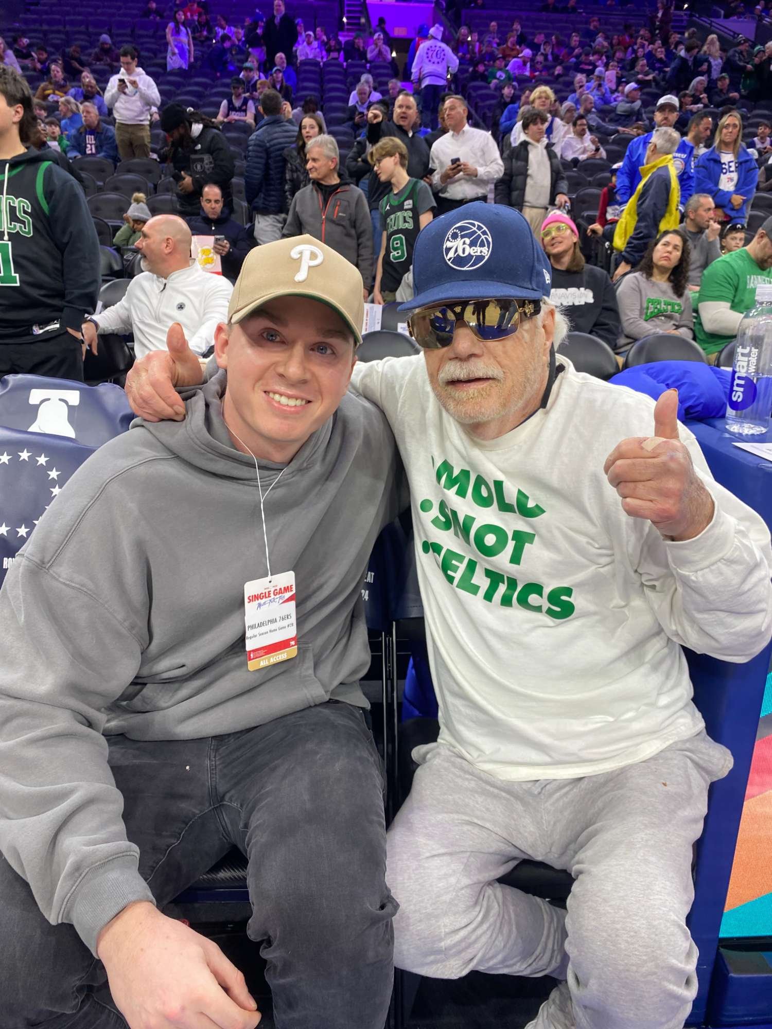 John Gordon courtside in Philadelphia