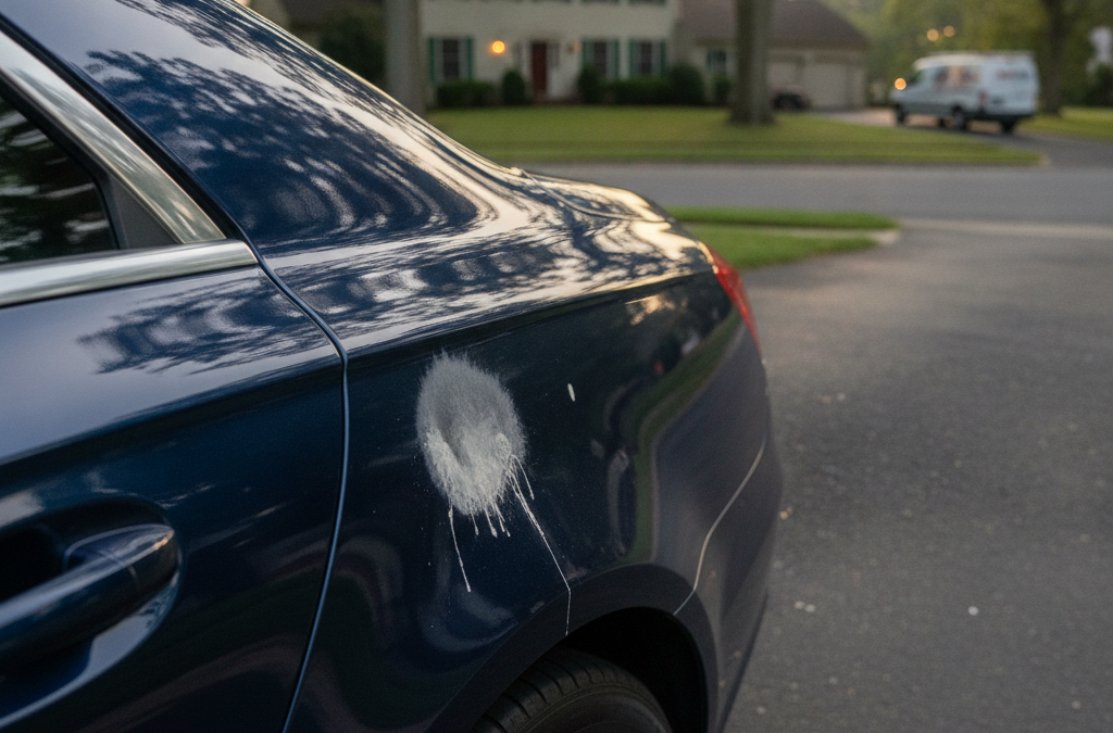 How Does Bird Dropping Damage Work on Car Paint in Winslow Township and What Should South Jersey Drivers Do to Remove It Safely?